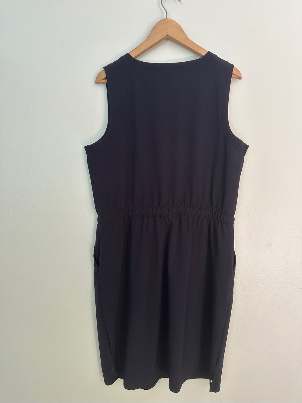 Talbots Navy Sleeveless Midi Dress with Tie Waist - Picture 3 of 11